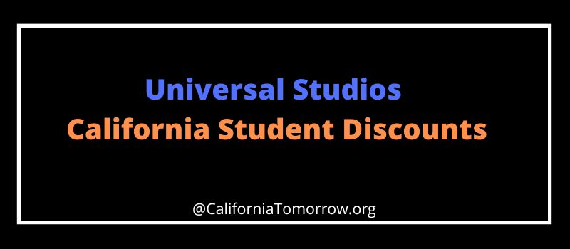 Universal Studios California Student Discount codes