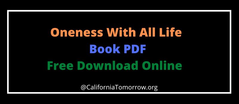 Oneness With All Life Book PDF Free Download Online