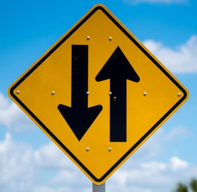 signs represents two way traffic